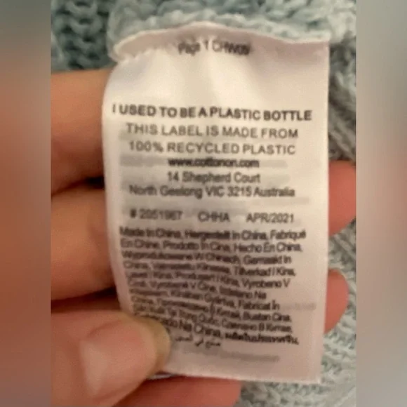 NWT unisex Cotton on baby blue sweater vest L - Picture 6 of 8